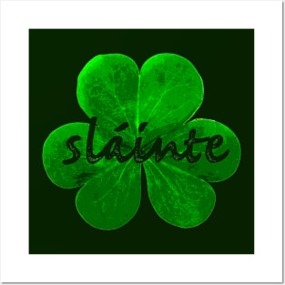 Saint Patrick's Day sláinte Shamrock Design Posters and Art